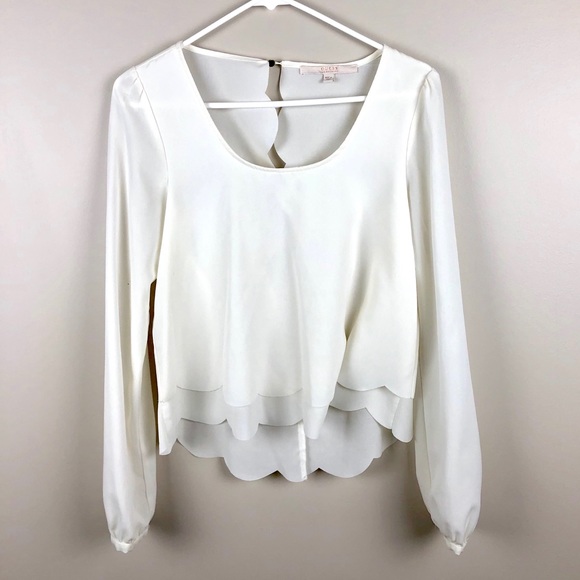 Guess Tops - GUESS Open Back Cropped Long Sleeve Top